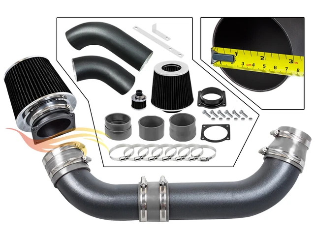 thumbnail image 2 of Blue 2-Piece Air Intake Kit & Filter For 2001-2003 Ford Ranger 4.0L V6 SOHC - Chrome Pipe 2 of 6