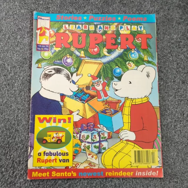 Vintage Learn And Play Rupert Comic January 1995