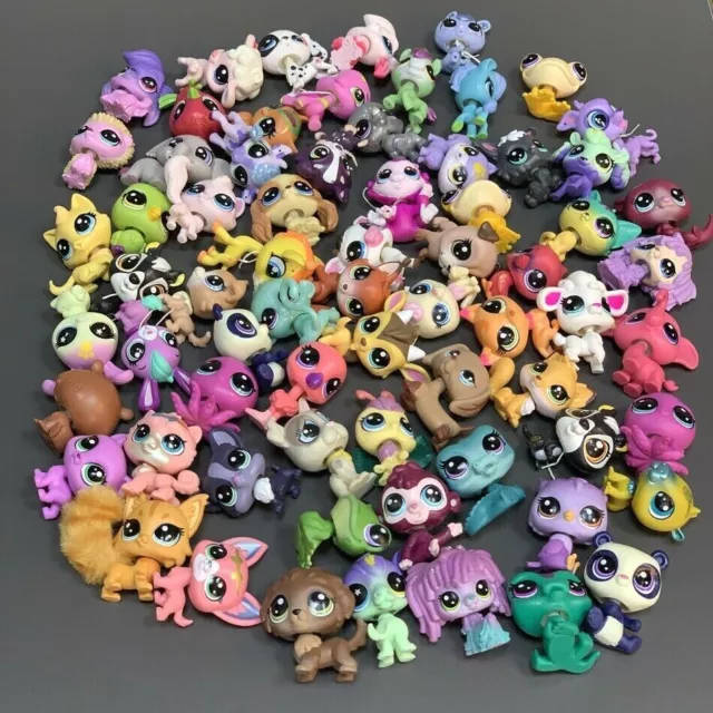 Random 10PCS LPS Littlest Pet Shop Cute Animal Figures Puppy Kitten Xmas Gift