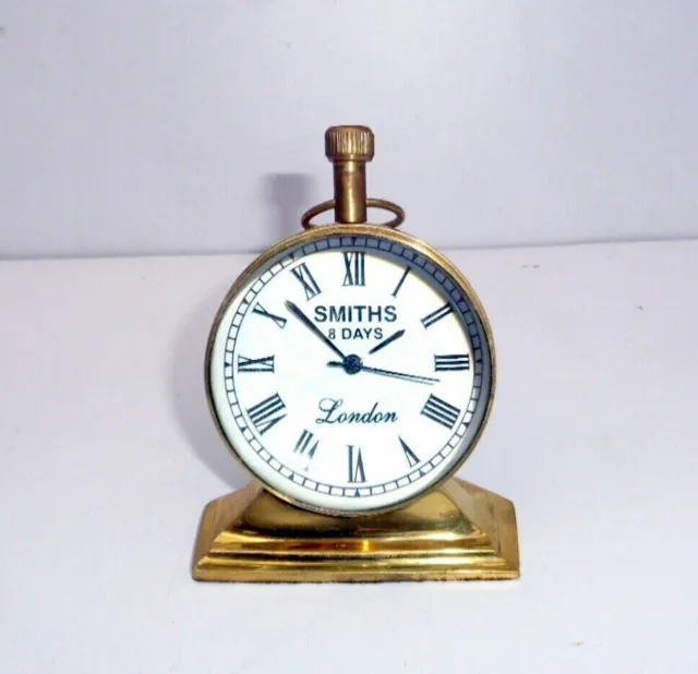Reloj de mesa de estilo Vintage, reloj de latón, reloj coleccionable...