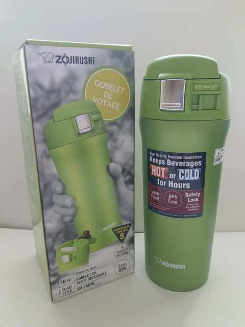 ＊ Travel Mug * 16 oz -* Lime Green    Zojirushi SM-YAE48-GA Stainless mug