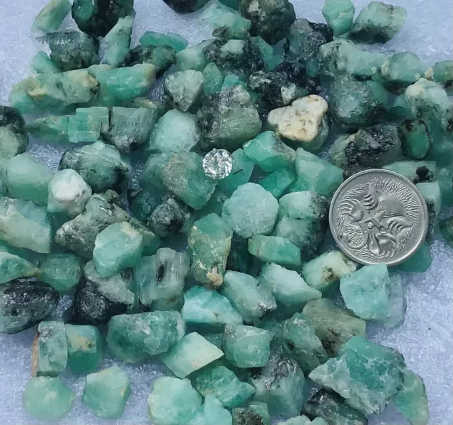 Australian Beryl Emerald Crystal Specimens 100% Natural 75Carats