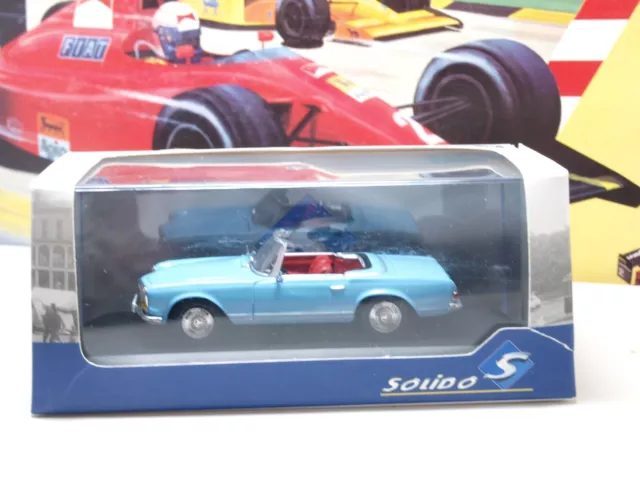 Solido Models - 1963 Mercedes-Benz 230Sl Roadster - Blue - 1/43 Scale Model Car