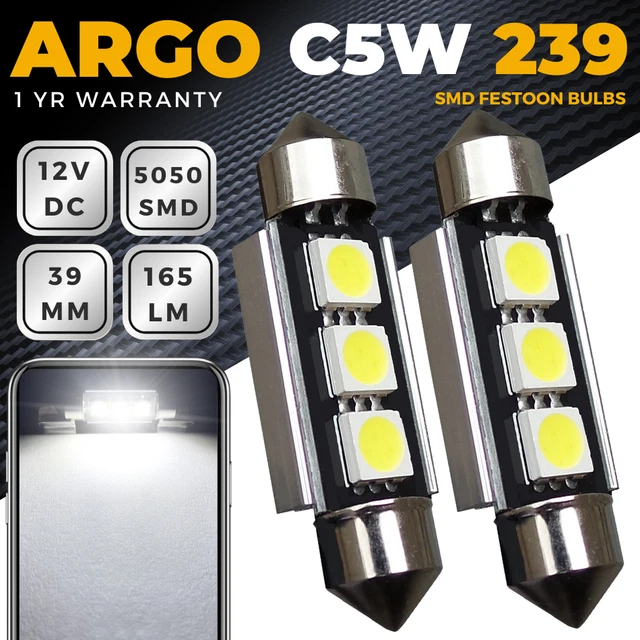 2 Ampoules LED Pour Plaque D'immatriculation BMW E46 - Blanc 6000K - Sans Erreur - Étanche IP67 - Plug & Play - 10