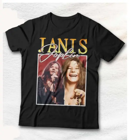 Janis Joplin t shirt, cute/new. the memories signatures shirt