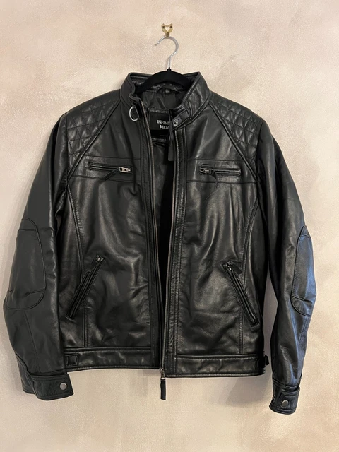 Reiss bream leather best sale jacket