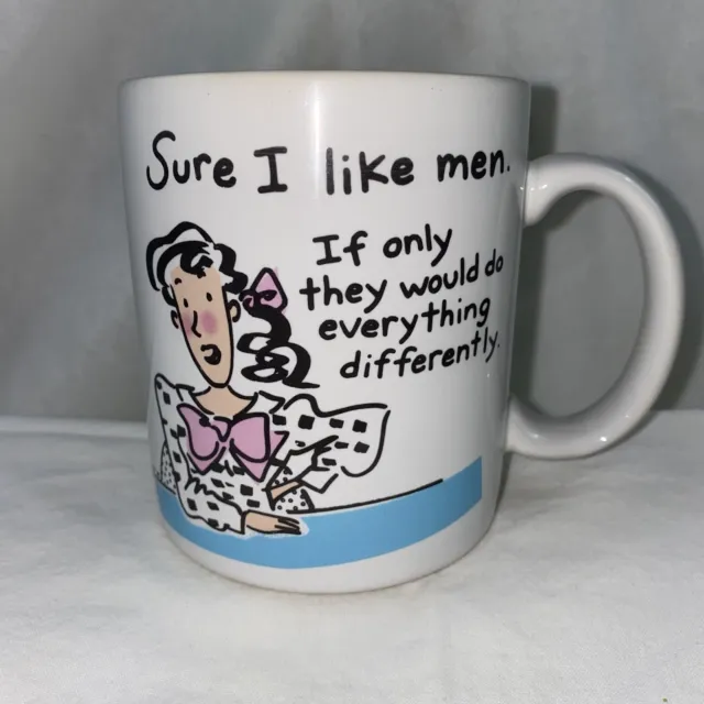 Vintage Hallmark Sure I Like Men Funny Coffee Mug Shoebox Greetings Hallmark