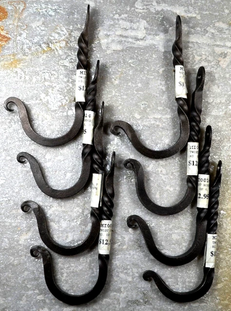 Hand Forged Twisted Iron Hooks