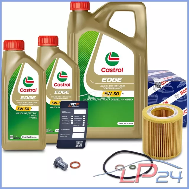 Bosch Filtre À Huile+7L Castrol Edge Fst 5W-30 C3 Pour Bmw Série 3 F31 335 4 F36