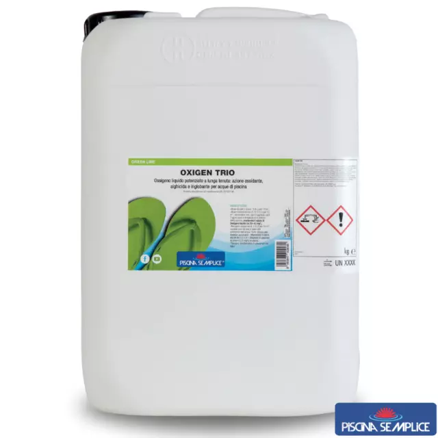 Lapi OSSIGENO ATTIVO LIQUIDO per PULIZIA IGIENE ACQUA PISCINA Oxigen Trio 25 kg