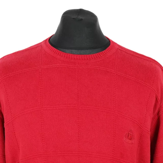 IZOD Cotone Felpa Maglia Pullover Maglia Rétro con Motivo Spesso Vintage