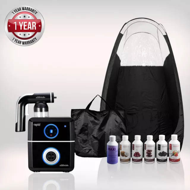 Tanning Essentials Rapide Complet Spray Tan Kit 'Noir' + Tente + suntana Fauve