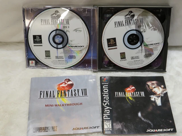 FINAL FANTASY VIII 8 (Sony PlayStation 1, PS1 1999) Étiquette Noire