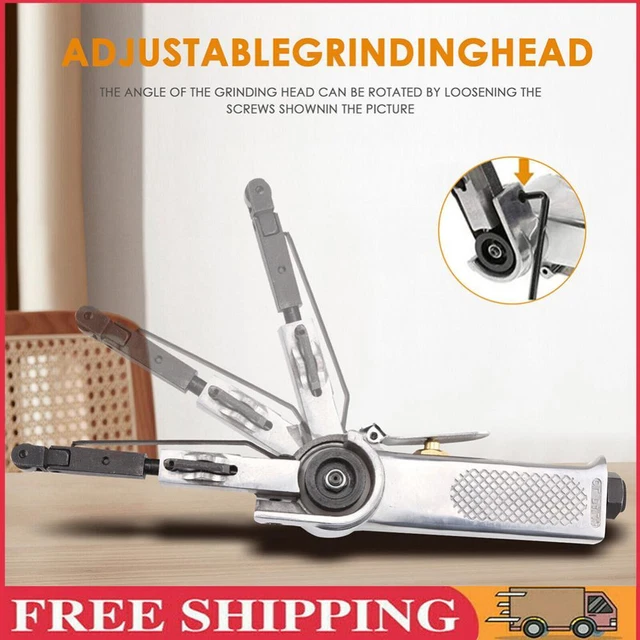 Heavy Duty Pneumatic Sanding Buffing Tools Belt Grinder 3/8 Inch Air Belt Sander
