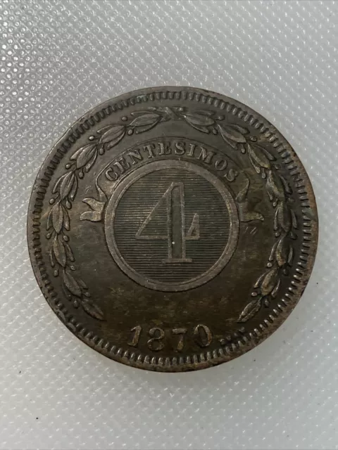 1870 paraguay 4 centimos J1