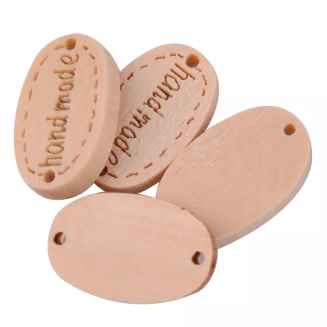 100pcs Wood Shape Handmade 2 Holes Wooden Buttons Sewing Scrapbooking DIY Lots 2