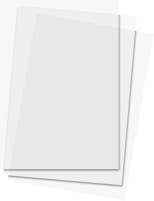 Papel transparente papel de boceto para diseños 50x70cm 115g blanco 1 hoja BRU...