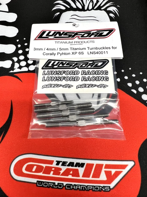Lunsford Titanium Turnbuckle Kit 5mm for Corally Python XP 6S LNS40011 40011