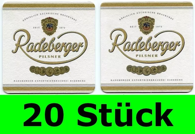 20 Stück Bierdeckel Radeberger - Tresen Party Bar Theke Untersetzer