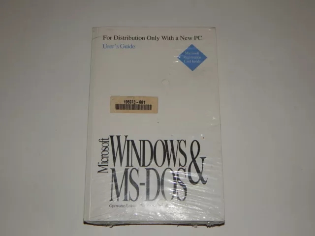 SEALED Microsoft MS-DOS User Guide & COA Vintage Full Version R18606