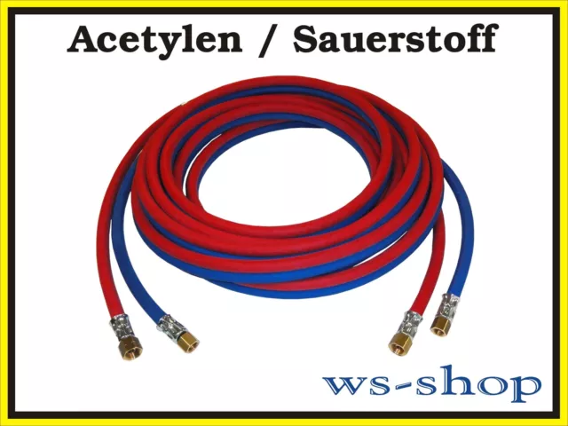 Tuyaux Jumelés Autogen-Schlauch Gaz Ace Acetylene Oxygène 10 M (6x8) Gce