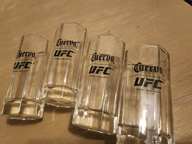 Lot Of 6 UFC Jose Cuervo Tequila Shot Glasses Whiskey Glass Bourbon Glass Gift 3