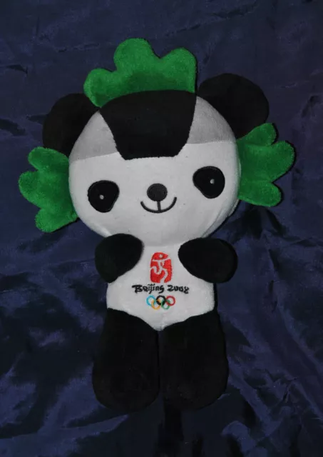 Peluche Doudou JingJing Mascotte Officielle J.O. Pékin 2008 Vert 25 Cm TTBE