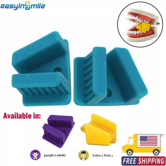 Easyinsmile Dental Bite Block 2PCS Autoclavable Silicone Mouth Props Adult/Child