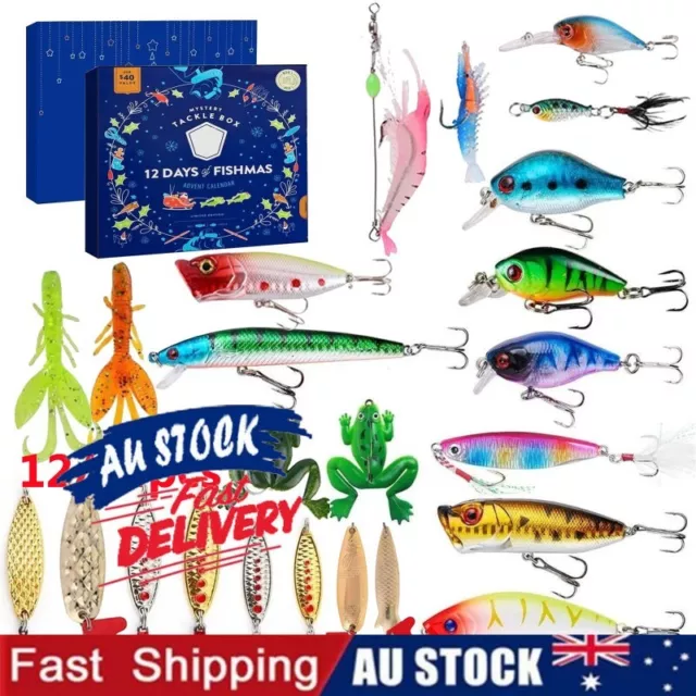 Advent Calendar Fishing Gear Box Christmas Surprise Fishing Lures