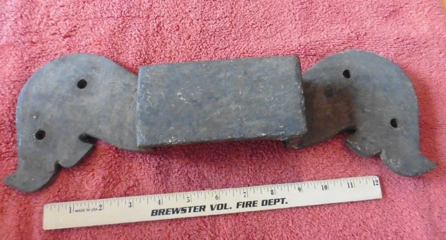 XL Receiver catch keep for Vintage slide latch Wrought Iron Salvage Ornate wings