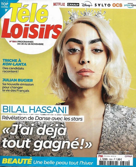 TELE LOISIRS N°1864 20/11/2021 Bilal Hassani, révélation de DALS