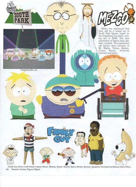 2006 Action Figures Toy PRINT AD ART - South Park Macky Timmy Butters Kenny