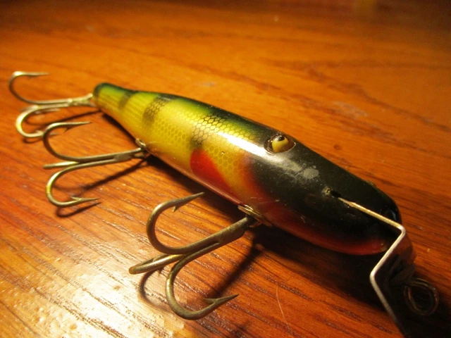 Creek Chub Pikie with glass eyes 9/7/20 on lip clean lure Creek Chub Pikie with glass eyes 9/7/20 on lip clean lure