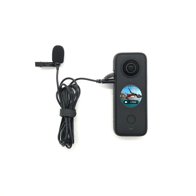 Adaptador de audio micrófono de solapa tipo C de alta calidad para cámara Insta360 ONE X2
