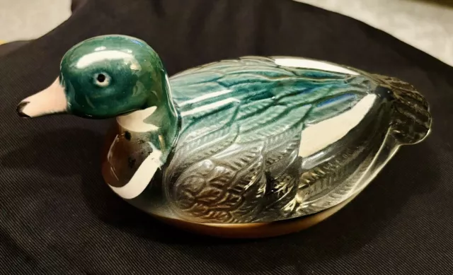 Rare Michel Caugant Mallard Duck Terrine Pate Dish 1970s French