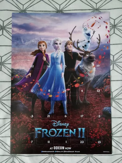 Disney Frozen 2 II ODEON A4 Advent Calendar Cinema Movie Calender Christmas Elsa