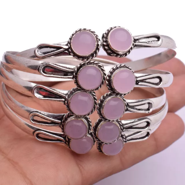 Labradorite & Mix Gemstone Wholesale Lot 925  Silver plated Ethnic Cuff Bangle