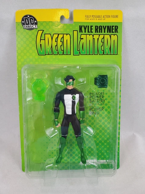 New Dc Direct Kyle Rayner Green Lantern Figure W/ Power Battery & Ring!