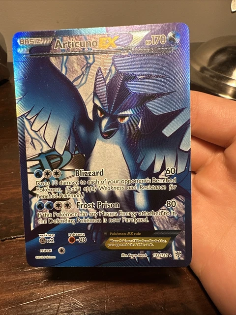 FULL ART Articuno EX ULTRA RARE Team Plasma Storm 132/135 Pokemon Holo Foil
