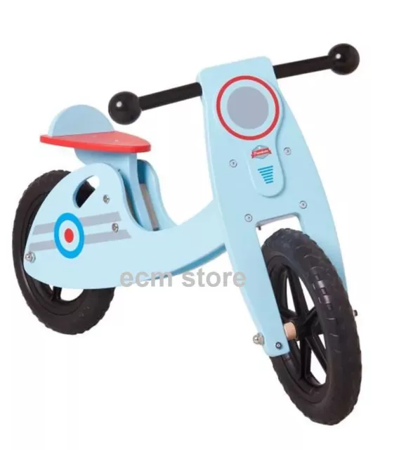 VERTBAUDET - Draisienne Scooter En Bois Bleu enfant jouet jeu vélo porteur