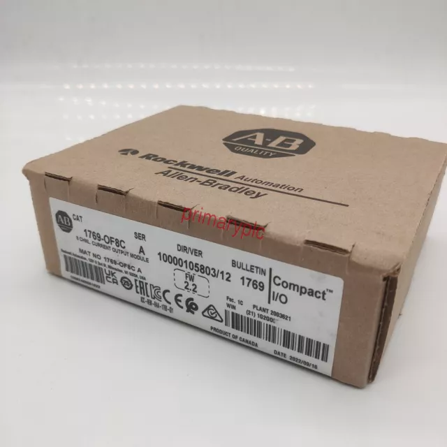 1769-OF8C SER A CompactLogix 8 Pt A/O Current Module 1769OF8C New Factory Sealed