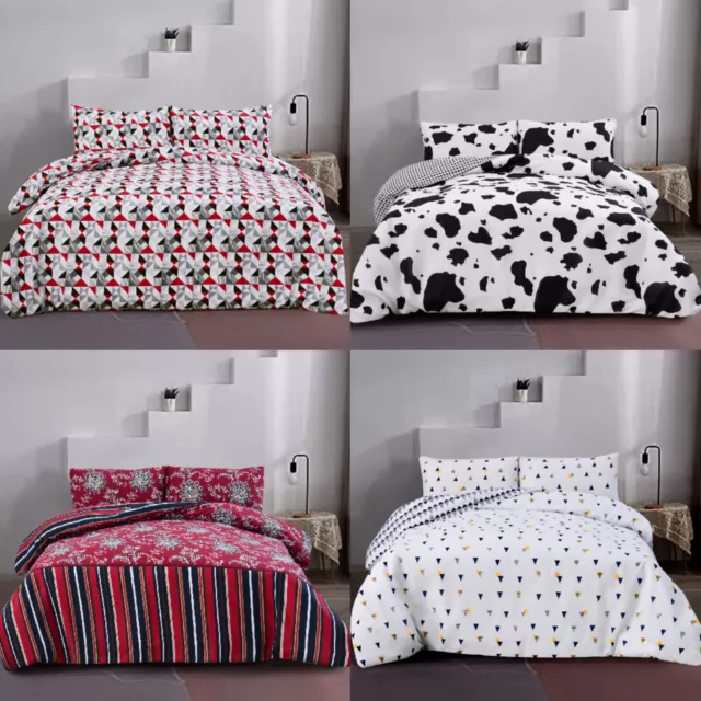 Luxus Bedruckte Bettbettbezug Set 100 % Baumwolle Quilt Bettwäschesets Doppelte Königsgrösse