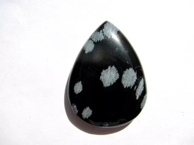 Schneeflocken Obsidian Snowflake Obsidiane Cabochon 37,1x26,9 mm 48 ct. U10639