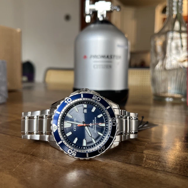 Citizen Orologio Uomo Eco-Drive Promaster Marine | Analogico Con Elastico, Orologio Subacqueo A Carica Solare