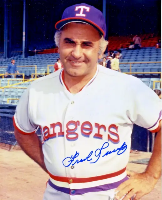 Frank Lucchesi MLB Baseball Manager Texas Rangers SIGNED  8X10 PHOTO