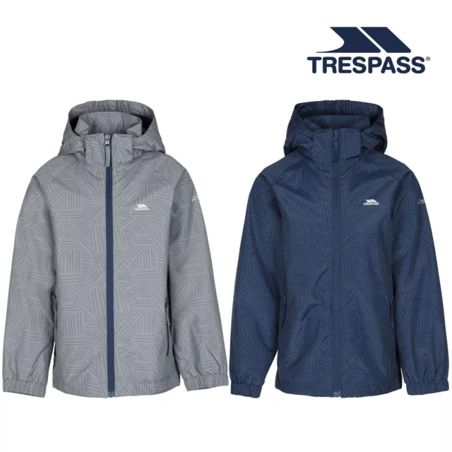 Trespass Boys Printed Waterproof Jacket Sweeper
