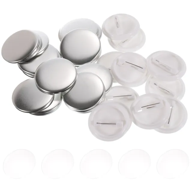0.98 Inch Button Pin Badge, 100 Set Round Pin Blank Buttons Badges Kit Style 1
