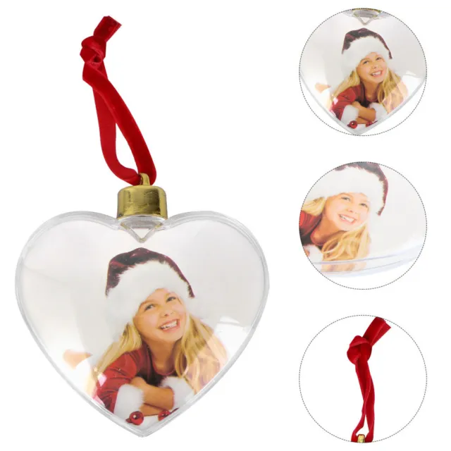 6 pz cornice fotografica fai da te palla ornamentale artigianato sfera natalizia ornamenti scatola caramelle