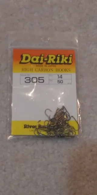 Dai-Riki Hooks #305 Size 14... 50 pack hook DRY Fly Tying Fishing