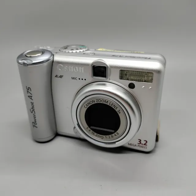 Canon PowerShot A75 3.2MP Compact Digital Camera Silver Tested